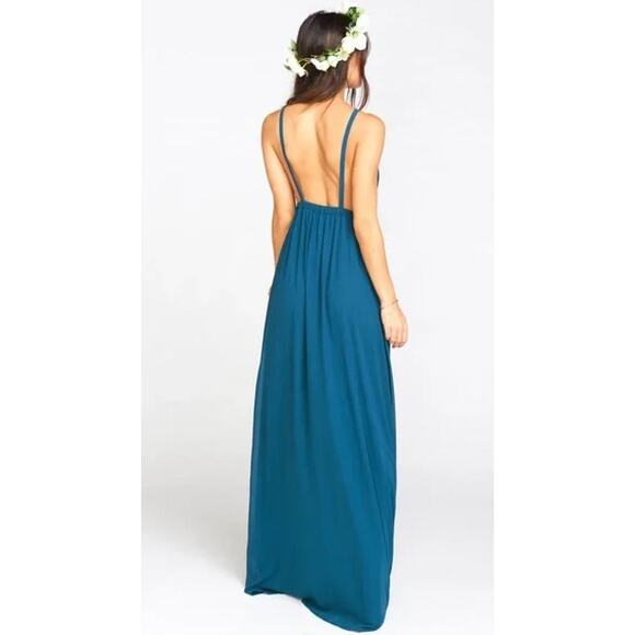 Show Me Your Mumu Amanda Deep Jade Blue Maxi Dress Women's Size‎ Medium M - Picture 4 of 11